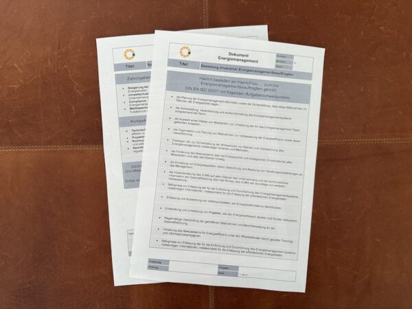 Vorlage Bestellurkunde Energiemanagementbeauftragte