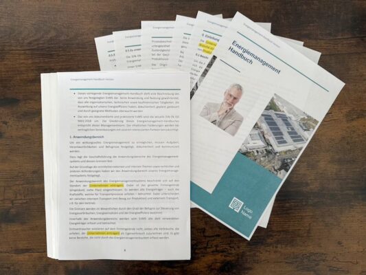 Energiemanagement-Handbuch, Energiemanagementhandbuch ISO 50001, Vorlage Energiemanagementhandbuch